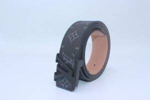 Replica Black Damier Leather Belt — Full Leather Luxury Edition