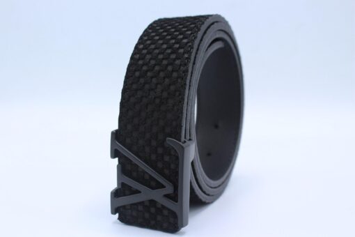 Black Suede Leather Belt - Brands Gateway