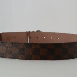 Brown Damier New Silver Buckle Leather Belt - Brands Gateway