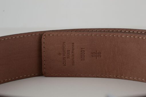 Brown Damier Silver Buckle Leather Belt - Brands Gateway