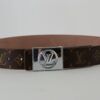 Brown Monogram New Buckle Leather Belt - Brands Gateway