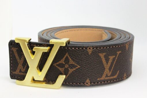 Brown Monogram style Leather Belt Amazing - Brands Gateway