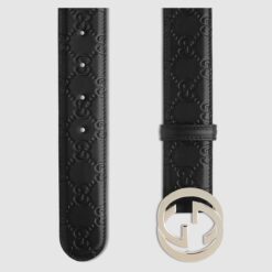 Signature Leather Belt Black - Brands Gateway