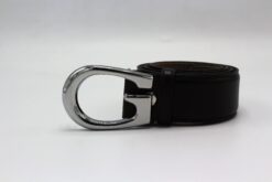G Silver Buckle Leather Belt 40mm - Brands Gateway