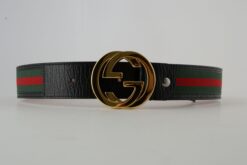 GG Red & Green Stripe Gold Buckle - Brands Gateway