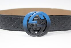 Gucci Signature leather with Black&Blue Buckle - Brands Gateway