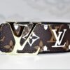 New Brown Monogram style Leather Belt Amazing - Brands Gateway