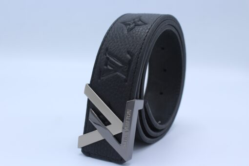 New Buckle Black Leather Belt - Brands Gateway