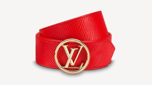 Red Reversible Leather Belt - Brands Gateway