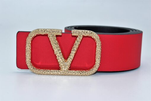 REVERSIBLE V LOGO SIGNATURE BELT IN GLOSSY CALFSKIN 40 MM - Brands Gateway