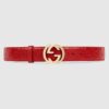 Signature Leather Belt Red - Brands Gateway