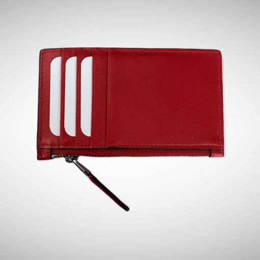 Signature Web Card Case Red Zipper - Brands Gateway