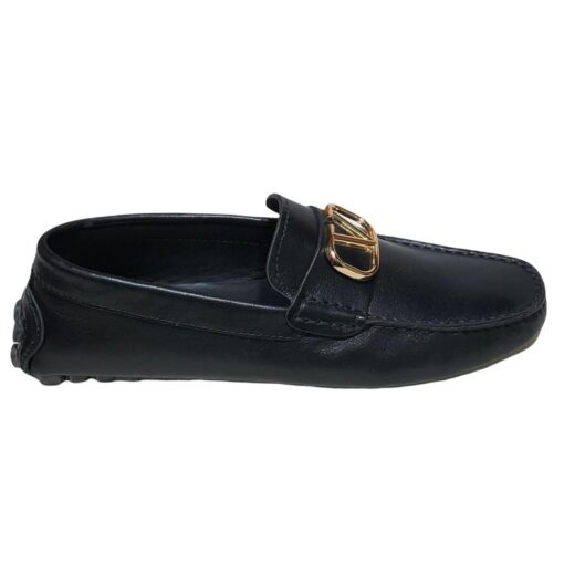 V Buckle Leather Shoe - Brands Gateway
