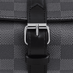 Louis Vuitton Watch Case Grey Damier with cowhide leather trimmings