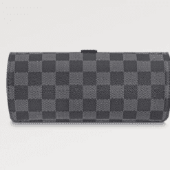 Louis Vuitton Watch Case Grey Damier with cowhide leather trimmings