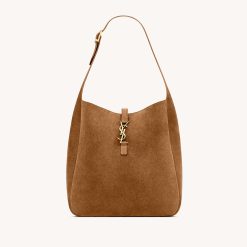 YSL Le 5 A 7 Brown Suede Hobo Bag USA | BeltActive