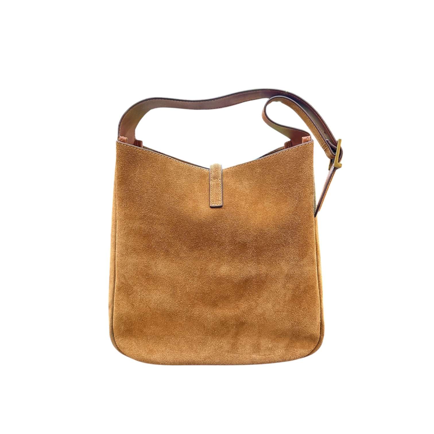 YSL Le 5 A 7 Brown Suede Hobo Bag USA | BeltActive - Image 5