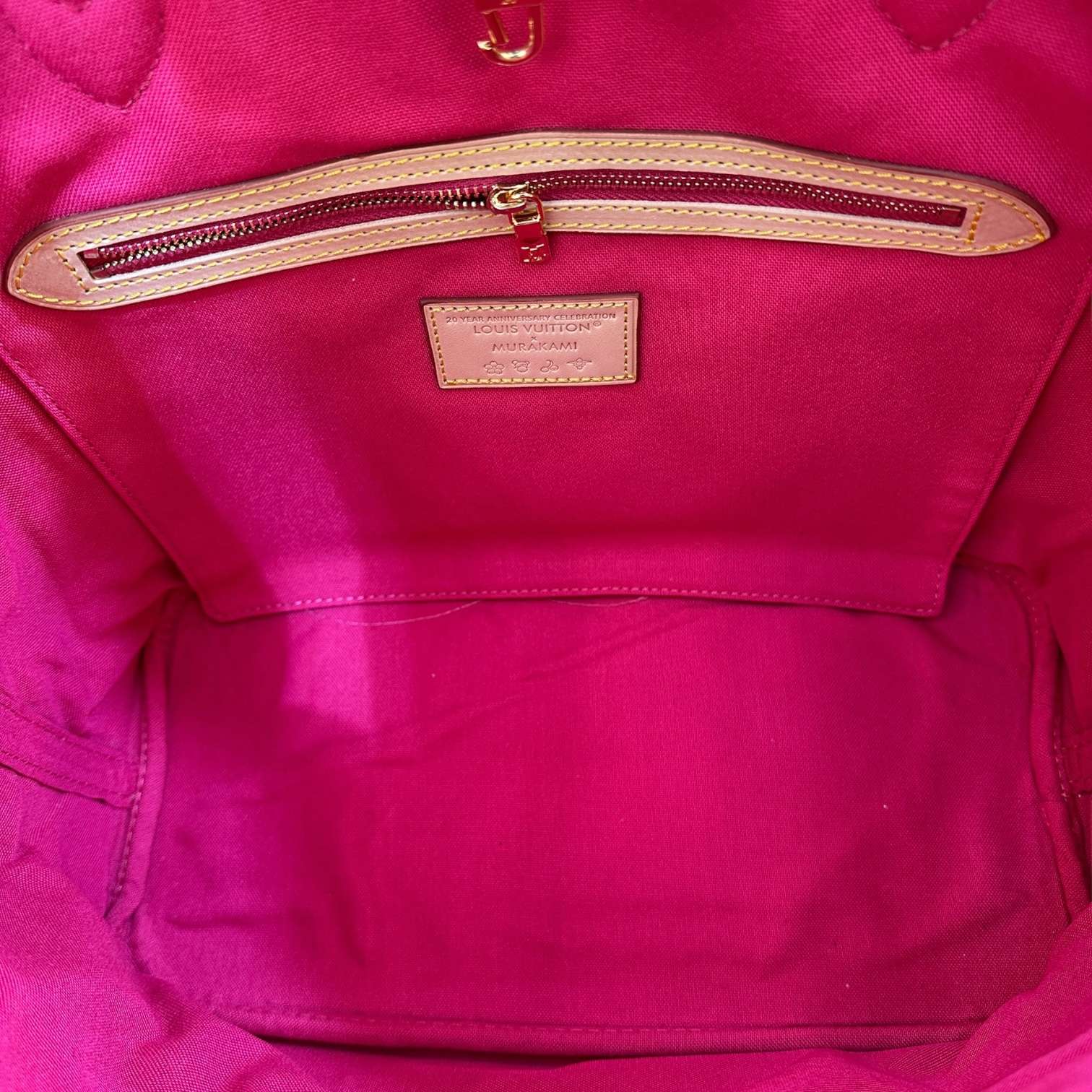 Floral Monogram Neverfull MM Tote Bag (Pink Interior) | BeltActive - Image 4