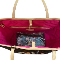 Alternative view of Floral Monogram Neverfull MM Tote Bag (Pink Interior) | BeltActive