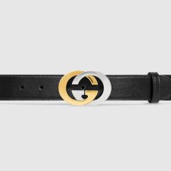 Belt with Interlocking G buckle