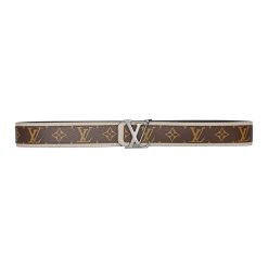 Alternative view of Brown Monogram style Leather Belt Amazing Beige