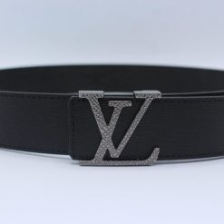 Black Taiga Leather Belt