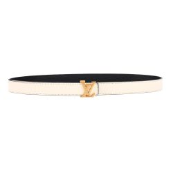 Alternative view of Reversible Beige / Black Leather Belt 25 mm