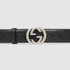 Signature Leather Belt Black