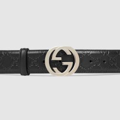 Signature Leather Belt Black