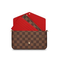 Alternative view of Félicie Pochette Brown Damier