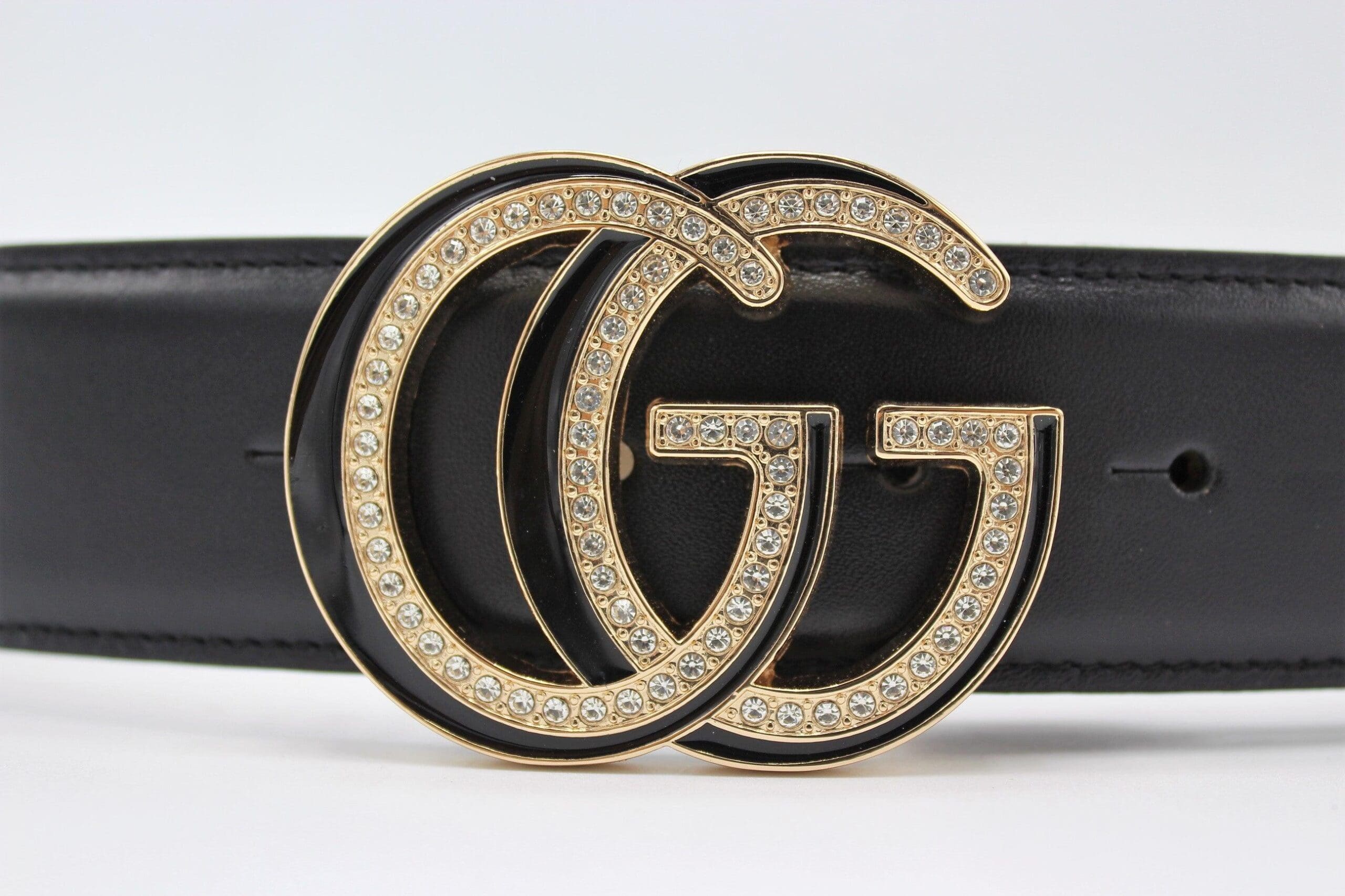 GG Diamond Buckle Leather Belt 40mm - Image 2