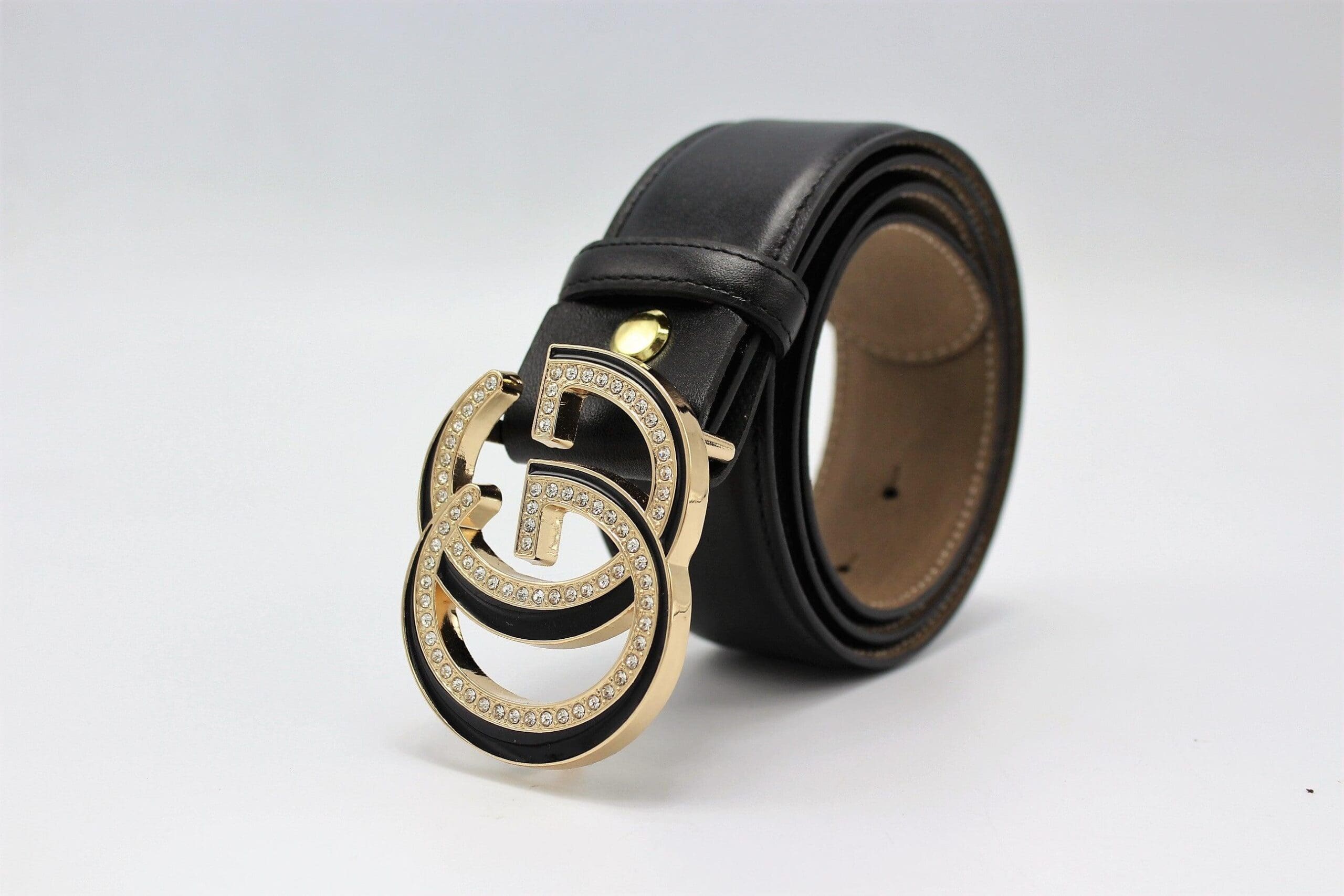 GG Diamond Buckle Leather Belt 40mm - Image 3