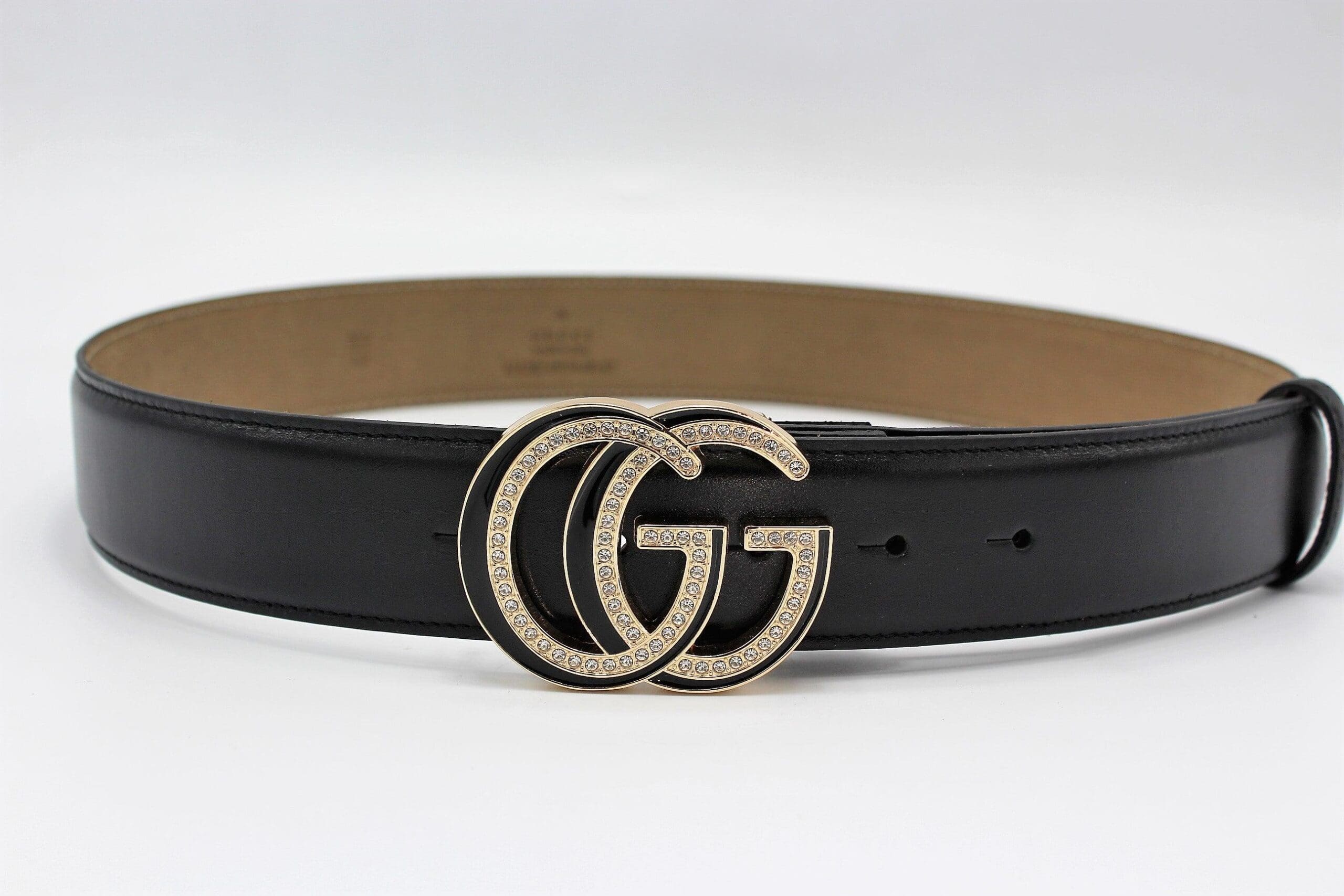 GG Diamond Buckle Leather Belt 40mm - Image 4
