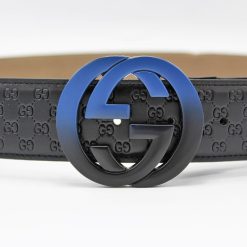 Gucci Signature leather with Black&Blue Buckle