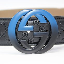 Alternative view of Gucci Signature leather with Black&Blue Buckle