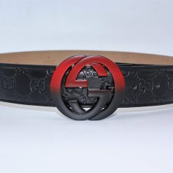Gucci Signature leather with Black&Red Buckle