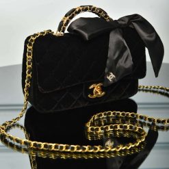 Alternative view of Black Mini Bag with Handle and Flap