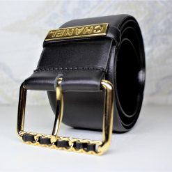 Alternative view of Larger Leather Belt Gold Buckle