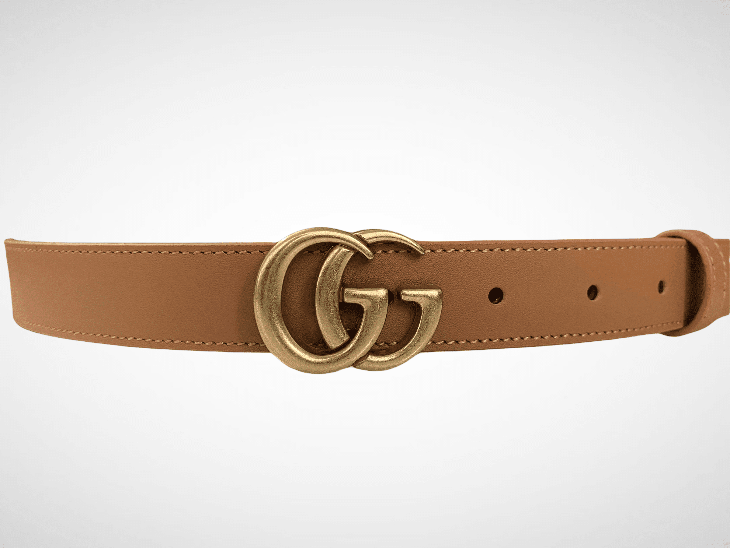 Leather Belt Gold Buckle 25mm - Image 5