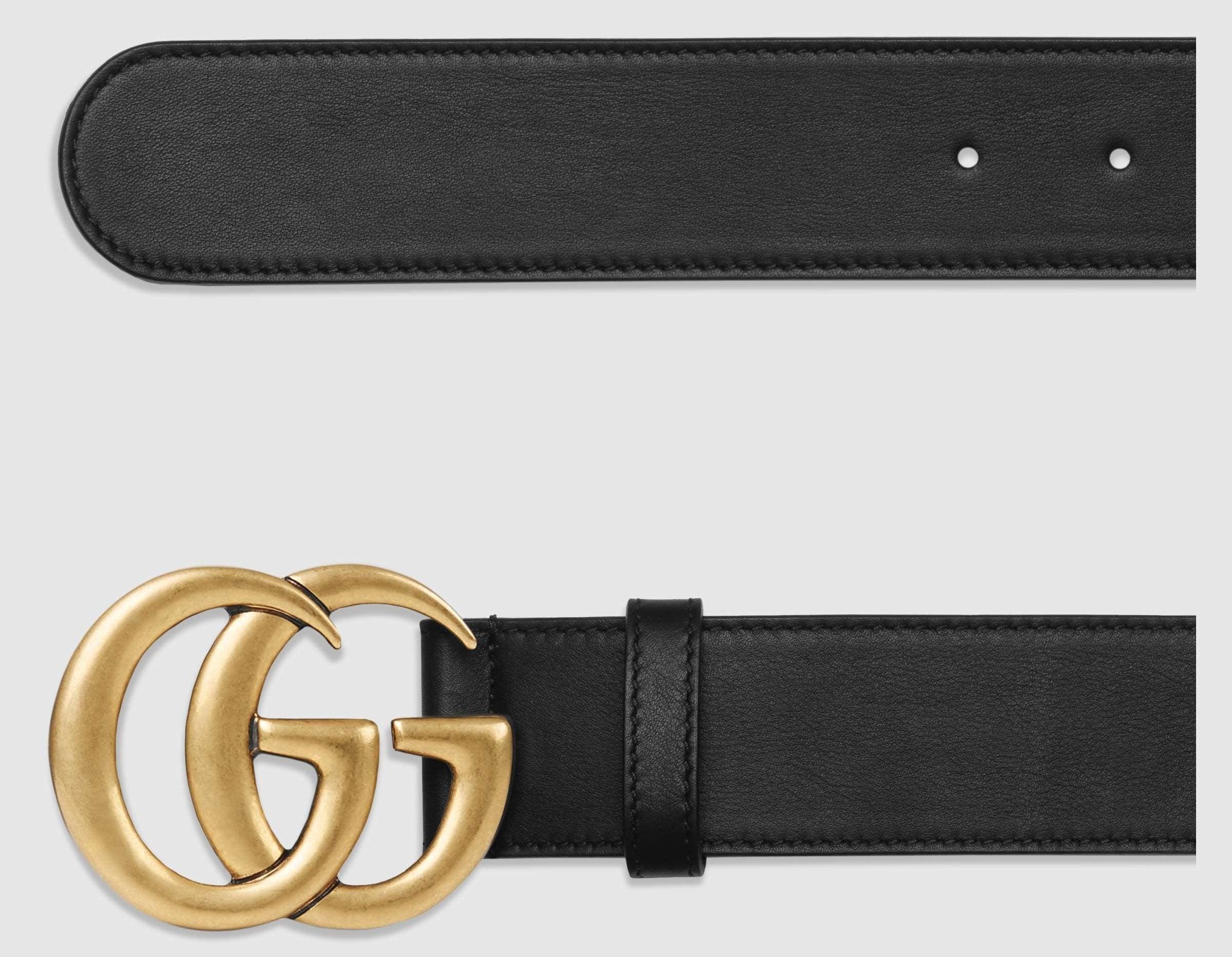 Leather Belt Gold / Silver Buckle 40 mm - Image 3
