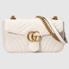 Marmont Small Matelassé Shoulder Bag White