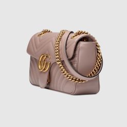 Alternative view of Marmont Small Matelassé Shoulder Bag Dusty Pink