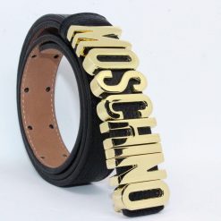 Alternative view of Moschino Black Leather Belt 25 mm