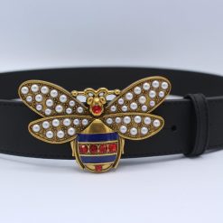 Alternative view of Perfect Bee Figured Black Leather Belt