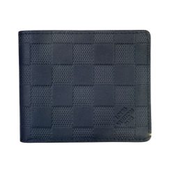 LV Black Damier Leather Wallet