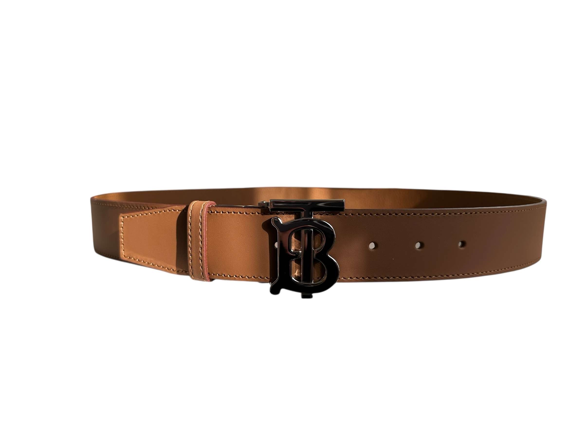 TB Brown Motif Leather Belt