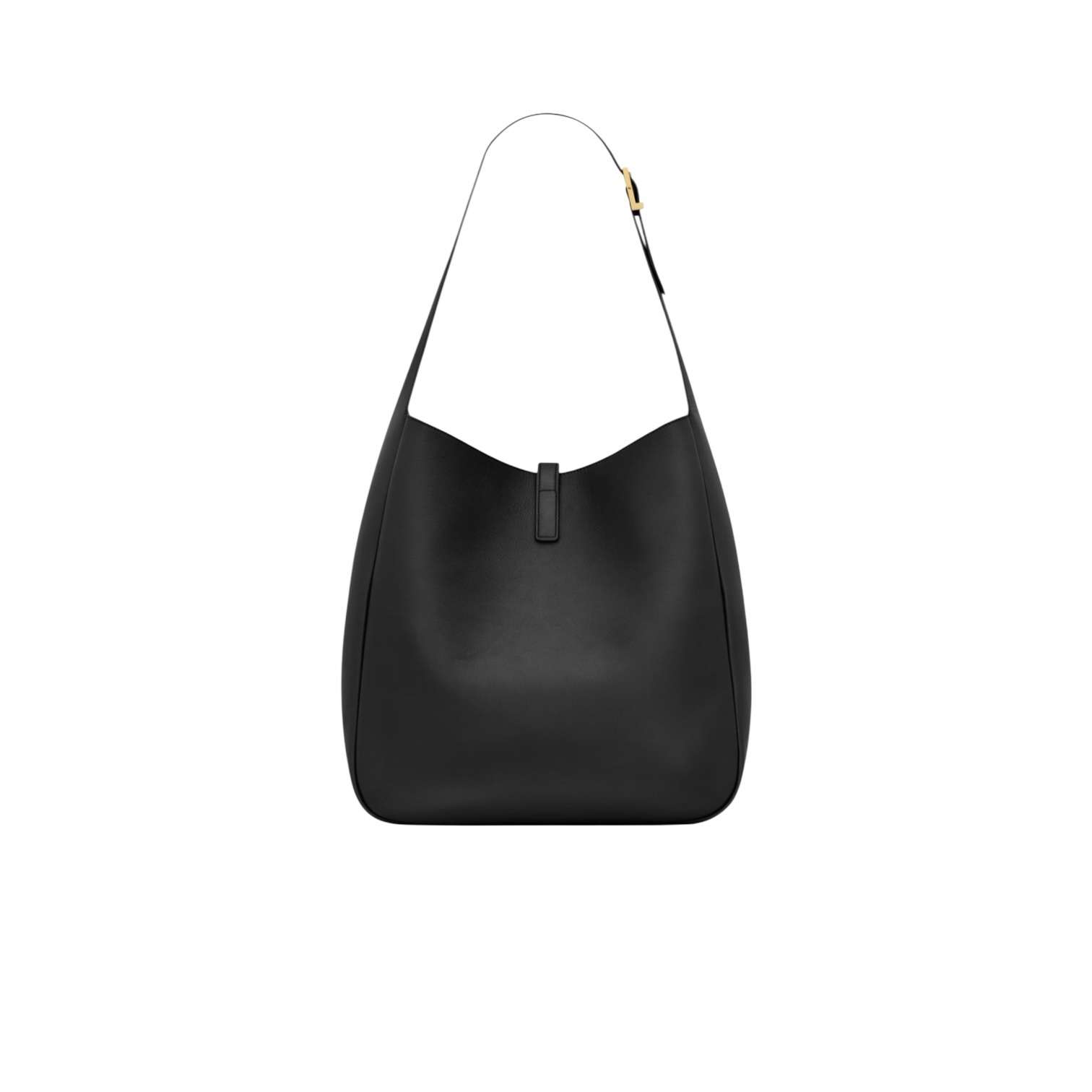 YSL LE 5 À 7 SUPPLE LARGE IN GRAINED LEATHER BLACK - Image 4