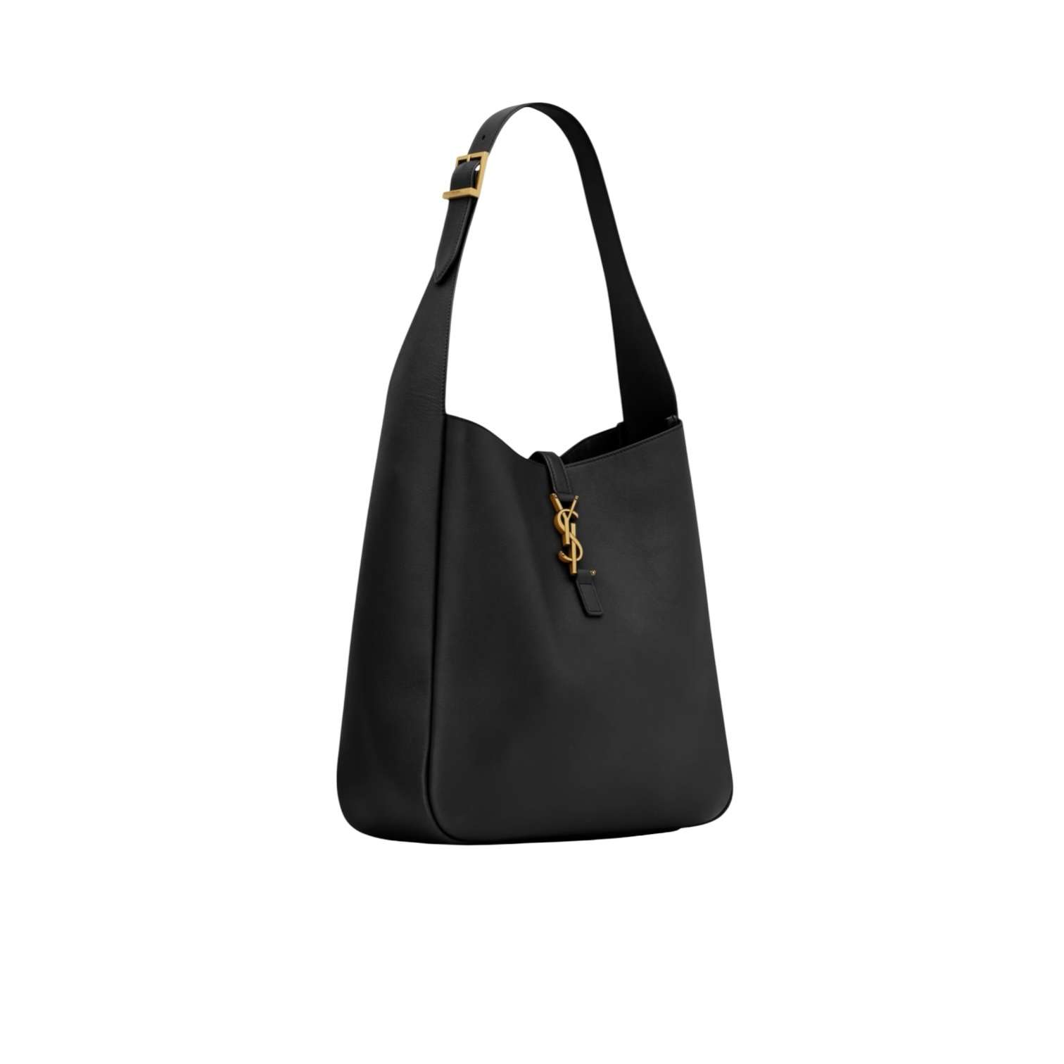 YSL LE 5 À 7 SUPPLE LARGE IN GRAINED LEATHER BLACK - Image 2