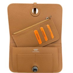 Alternative view of Hermes Brown Clemence Leather Dogon Travel Wallet