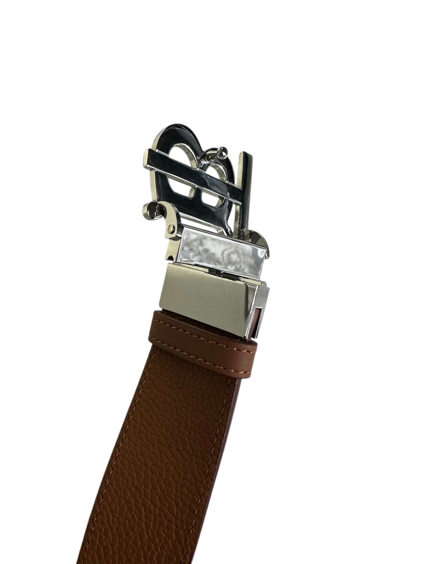 TB Brown Motif Leather Belt - Image 7